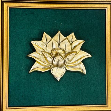 Brass Lotus Wall Hanging With Frame – The Advitya