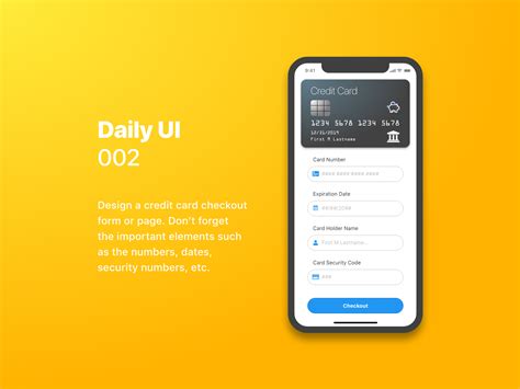 Daily UI 002 Credit Card Checkout | Credit card app design, Online ...