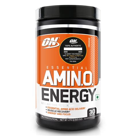 Buy Optimum Nutrition (ON) Essential Amino Energy Orange Flavour Powder ...