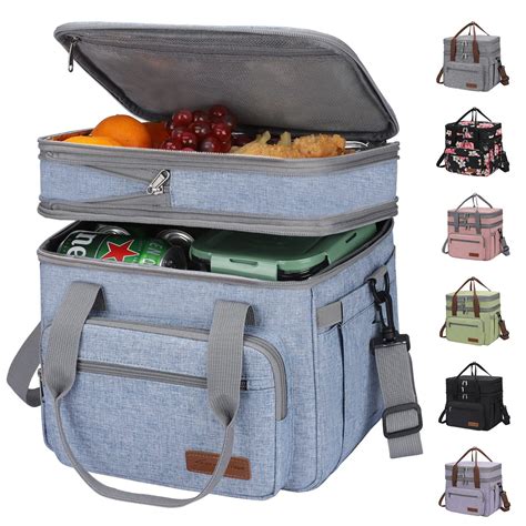 Maelstrom Lunch Bag Women, Insulated Double Deck Lunch Cooler ...