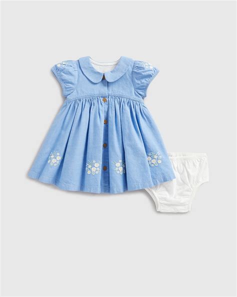 Buy Mothercare Girls Half Sleeve Dresses Butterfly-White Online at Best ...