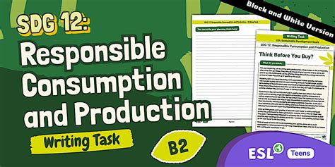 ESL SDG 12: Writing Task
