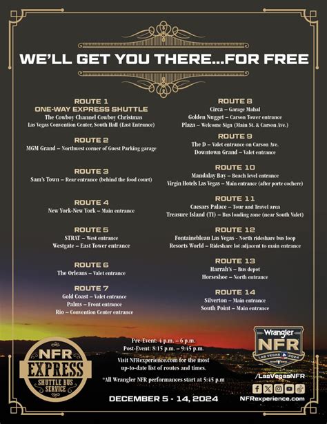 WNFR Free Shuttle from South Point Hotel