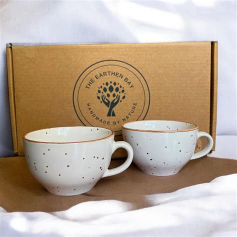 THE EARTHEN BAY Artisan's Bliss, Premium Handmade Stoneware Cafeware ...