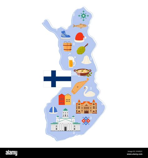 Travel to Finland set, Finnish culture and landmarks, food and traditional sauna kit on ...