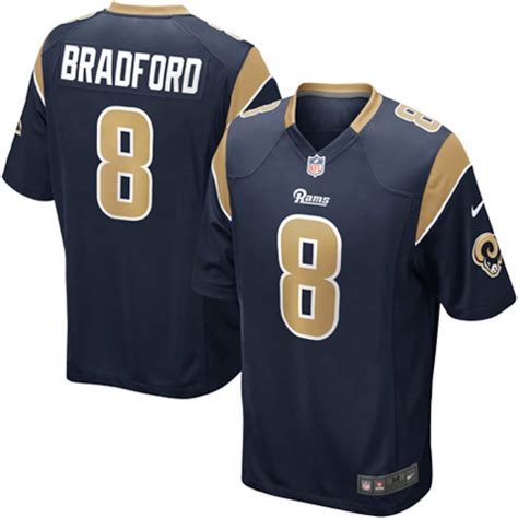 Nike Sam Bradford St. Louis Rams Navy Blue Game Jersey