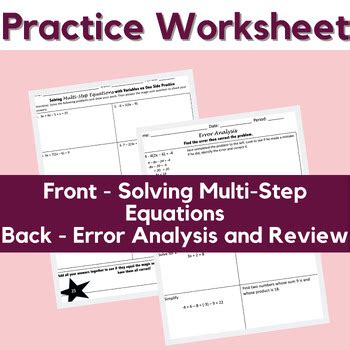 Solving Multi-Step Equation Notes 的图像结果