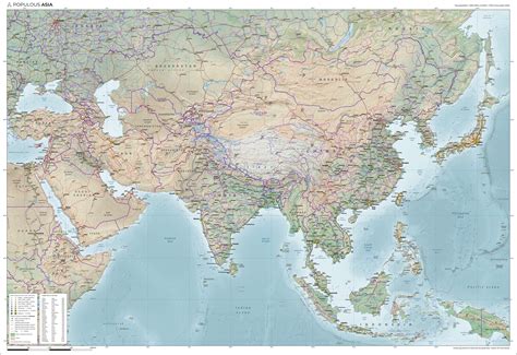 Map of Asia with countries