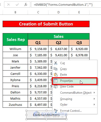 Image result for VBA Submit Button Code