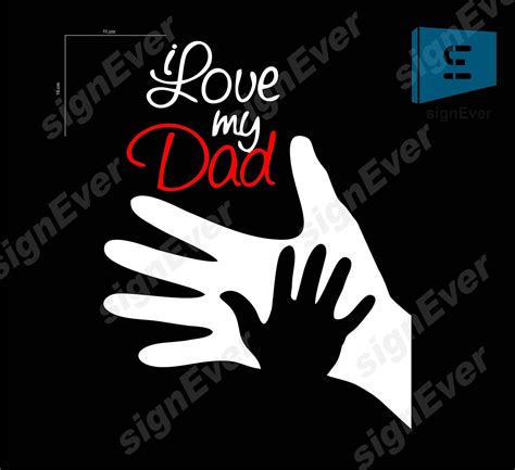 SIGN EVER I Love My Dad Stickers for Bike Bike Front Red & White& Black ...
