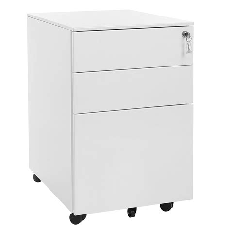 SONGMICS File Cabinet Under Desk, with Lock and 3 Drawer, Fully ...