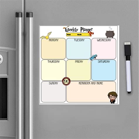 Zesta Magnetic White Board/to Do List Weekly Planner for Fridge ...