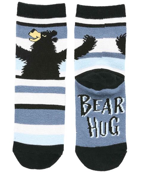 Bear Hug Blue Stripe Kid Sock
