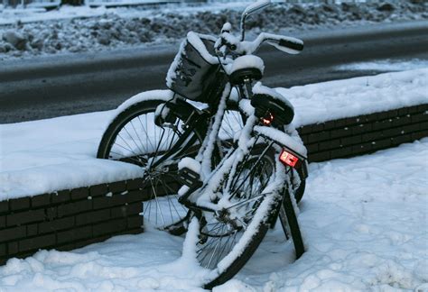 Free Images : snow, cold, white, bicycle, bike, weather, snowy, frozen ...