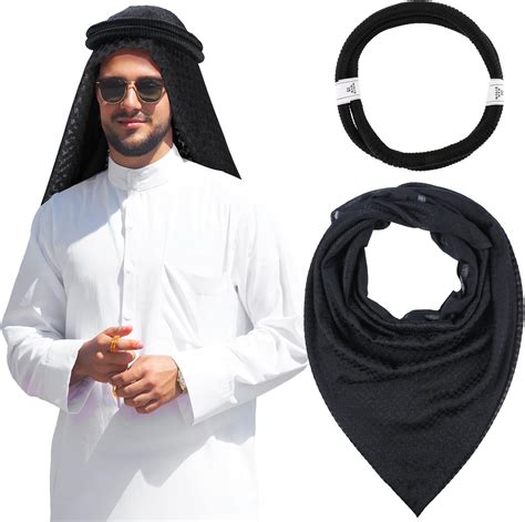 Hoolerry Arab Shemagh Muslim Keffiyeh Head Wrap Scarf Arabic Tactical ...