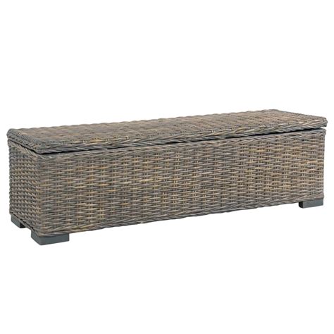 vidaXL Solid Mango Wood Storage Box Kubu Rattan | Ubuy India