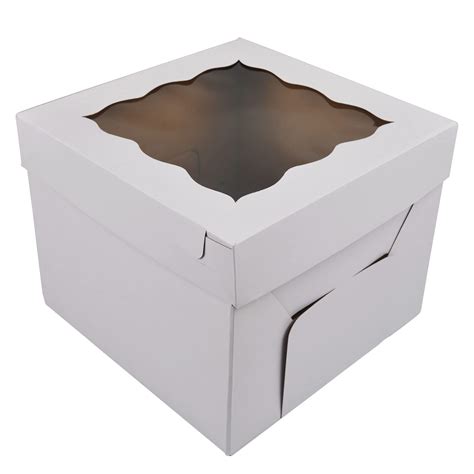 Buy Cake Boxes 10pcs 10x10x12 Inches With Window - KBG Tall Cake Box ...