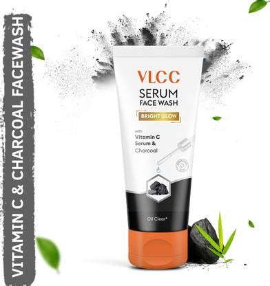 VLCC Serum Facewash with Vitamin C Serum & Charcoal for Oil Control ...