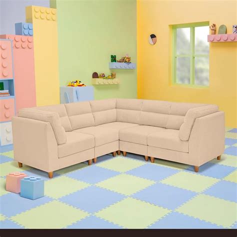 Buy Sleepyhead Play - 5 Seater Corner Bucket Sofa - Blazing Beige Online