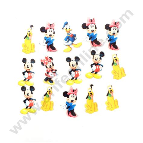 Cake Decor Edible Pre Cut Wafer Paper - Mickey and Family Theme - (Set ...
