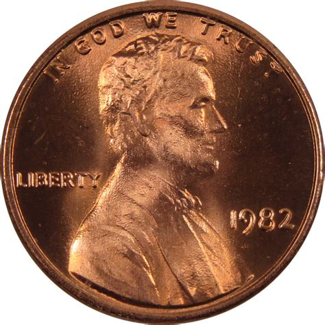 1982 Large Date Lincoln Memorial Cent Uncirculated Copper Penny 1c