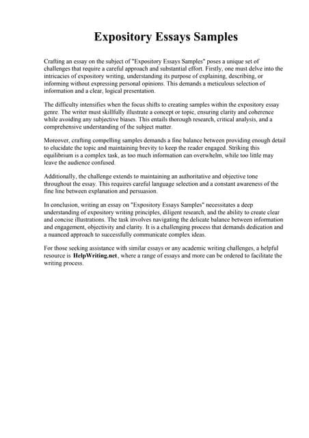 Image result for Expository Essay Writing Samples
