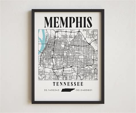 Memphis Tennessee Simple Map