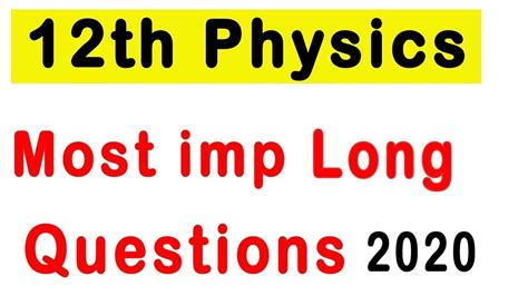 Image result for Most Expected Questions Physics Class 12