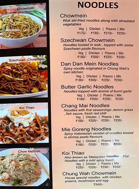 Menu at CHUNG WAH, Bengaluru, 64 1st floor