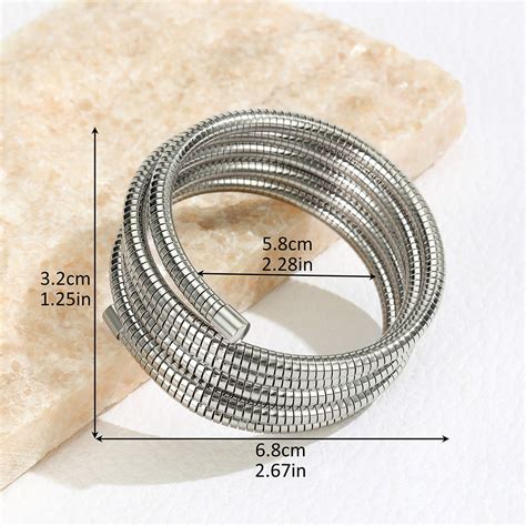 just lil things Artificial Silver Coiled Bracelets
