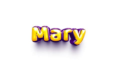 girl name inflated air foil shiny celebration decoration mary 12806324 PNG
