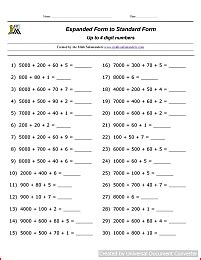 Base Form Standard Form Expanded Form Example in Math 的图像结果