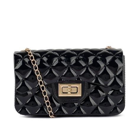 Buy Latest Jelly Quilted Rectangular Sling Bag In Black In India ...