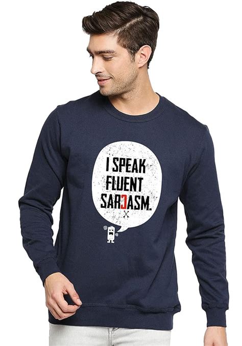 Wear Your Opinion Men's Full Sleeve Printed Fleece Sweatshirt(Design ...