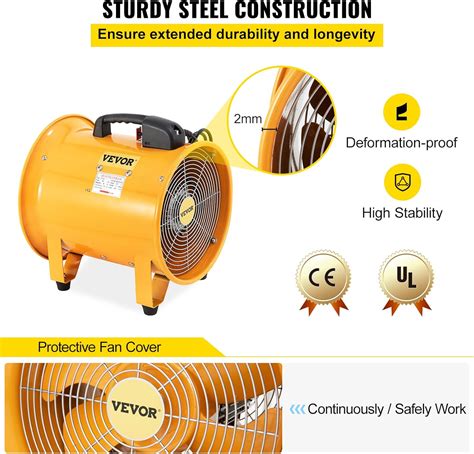 Buy VEVOR Utility Blower Fan, 12 Inches, High Velocity Ventilator ...