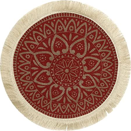 Buy THE HOME TALK Cotton Placemats | Side Table Mats | 15 Inches Round ...