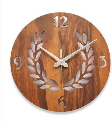 Buy DFinito Analog 28 cm X 28 cm Wall Clock (Brown, Without Glass ...