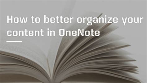 Image result for OneNote Best Practices for Organizing