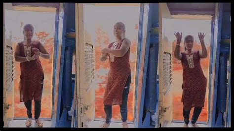 A Woman Made A Reel In A Moving Train Video Goes Viral On Social Media ...