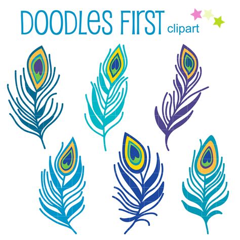 Peacock Feathers Clip Art Set – Daily Art Hub // Graphics, Alphabets & SVG