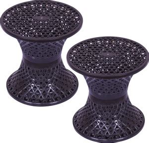 KUBER INDUSTRIES Plastic Mesh Damroo Seating Stool|Both Sided Stool for ...