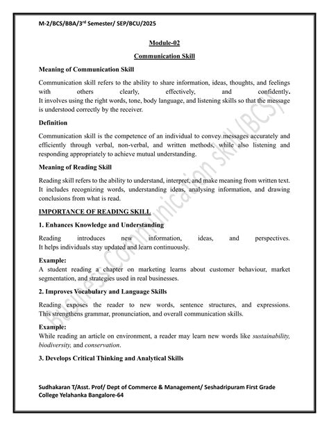 Business communication skill Module-2 SEP | PDF