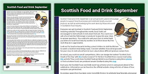 Scottish Food and Drink September Information Guide - Twinkl
