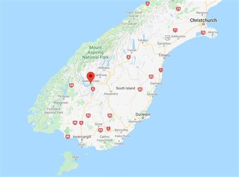 Tourist Map Queenstown New Zealand