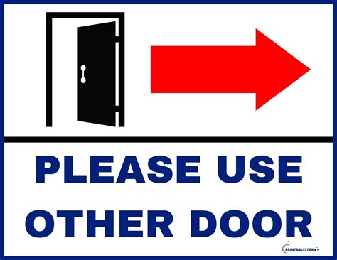Please Use Other Door Sign Printable - Printable Board Games