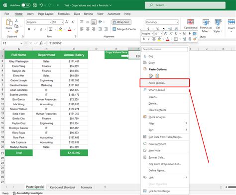 How to Copy Values without Formula in Excel 的图像结果