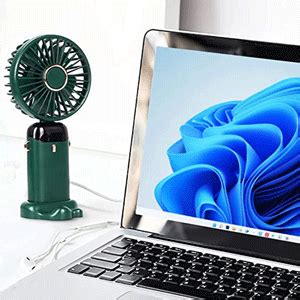HASTHIP® Portable Fan with USB Charging,Hand & Desk Fan,5 Speeds with ...