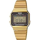 Casio Vintage B640WGG-9DF Gold Digital Dial Gold Stainless Steel Band ...