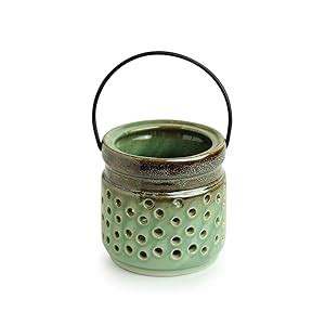 Buy ExclusiveLane 'Shore Lights' Handcrafted Ceramic Tealight Candle ...