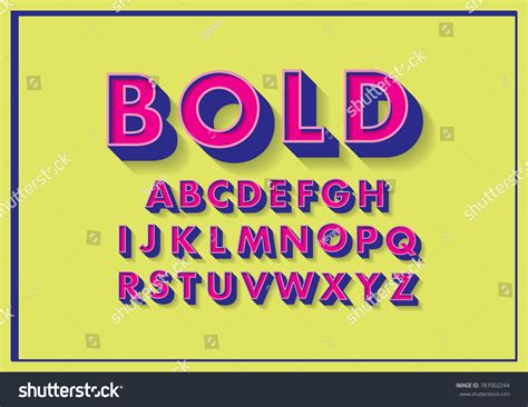Bold Typography Design Vector Stock Vector (Royalty Free) 787002244 ...